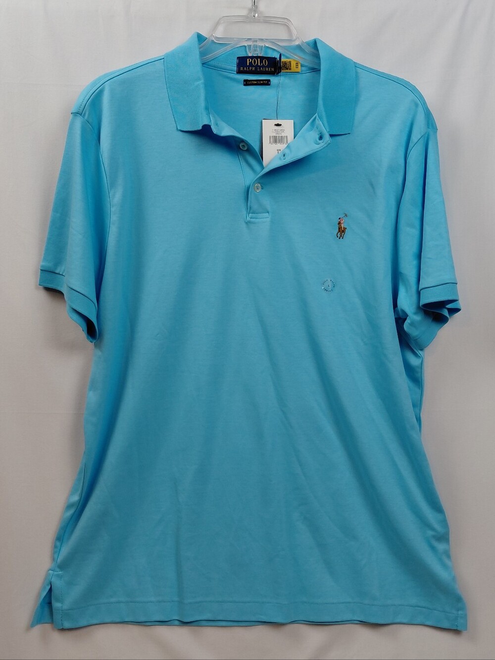 Polo Ralph Lauren Custom Slim Fit Polo NWT Men's Size Large Blue Pony